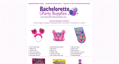 Desktop Screenshot of buybachelorettepartysupplies.com
